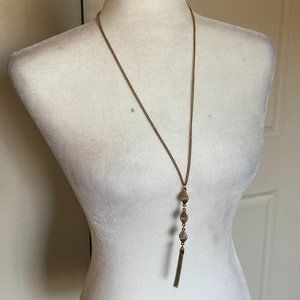 4/$10 All costume jewelry! Gold Tassel Necklace
